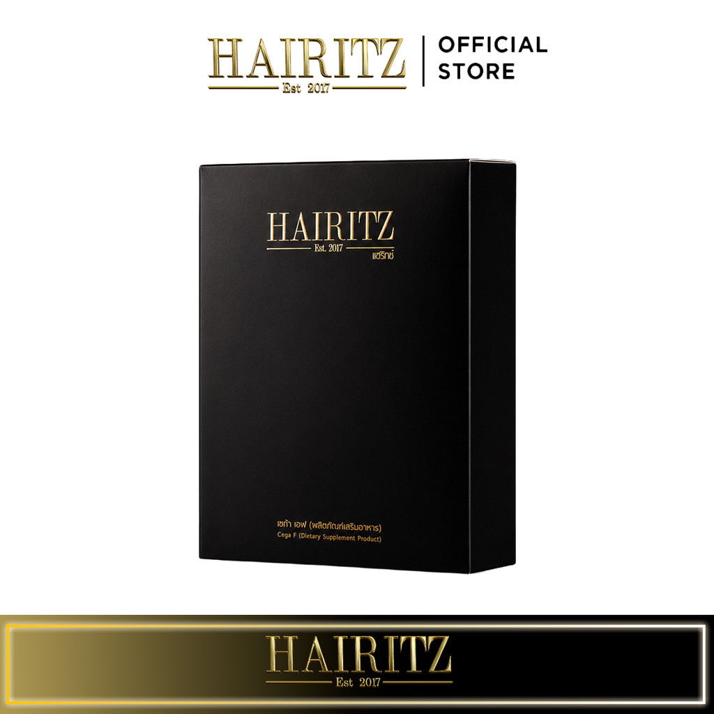 Hairitz Cega F Hair Care Vitamin ผลิตภัณฑ์เสริมอาหารบำรุงผม ผิว เล็บ Dietary Supplement 30 Caps.