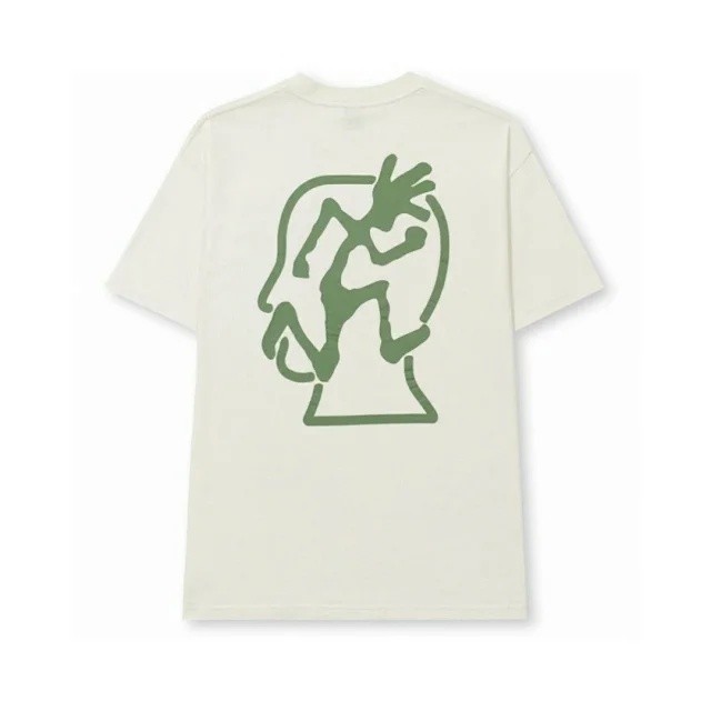 BRAIN DEAD X GRAMICCI เสื้อยืดแขนสั้นผ้าฝ้ายครึ่งแขนพิมพ์ผู้ชายและผู้หญิงสไตล์เดียวกัน