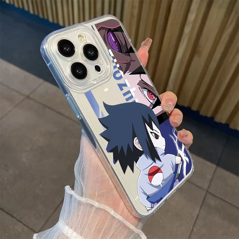 รวมทุกอย่างโปร่งใสเคสโทรศัพท์ Soft Scratch-Resistant รุ่น Q Naruto ตัวอักษรฉลากใช้งานร่วมกับ iPhone 