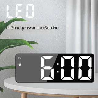 🔥พร้อมส่ง🔥นาฬิกาตั้งโต๊ะ LED มินิมอล สไตล์เกาหลี สามารถแสดงวันที่และอุณหภูมิได้ สามารถใช้กับปลั๊ก USB และใส่ถ่านได้