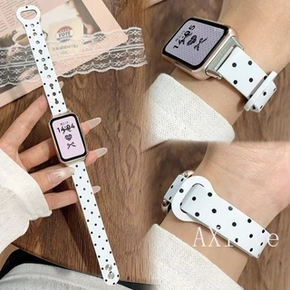 สายหนังสําหรับ Huawei Band 11 Pro 10 9 8 NFC Double Nail Buckle Brecelet สําหรับ Huawei Watch Fit 3 4 5 Pro สายรัดข้อมือ