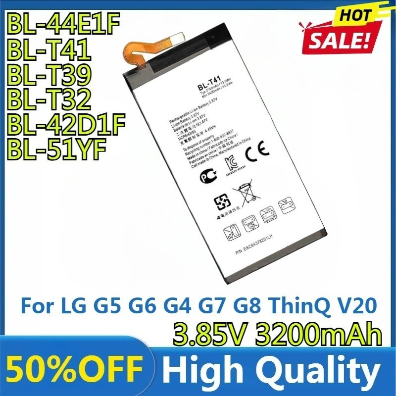 แบตเตอรี่สําหรับ LG G5 G6 G4 G7 G8 ThinQ V20 H850 H820 H830 H831 H840 G600L G600S H870 H871 H872 H87
