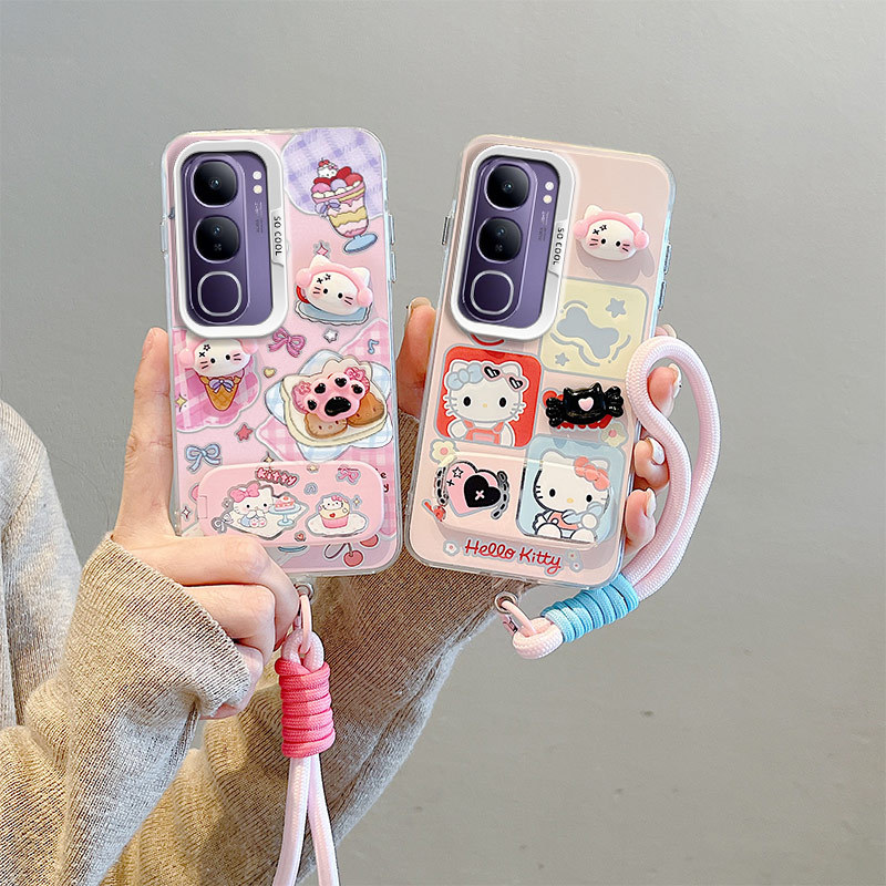 เคส Vivo Y19s เคส For Vivo เคส พร้อมตัวยึดกระจก 3D ตุ๊กตาเคสโทรศัพท์แบบแข็ง BB-CYJZ