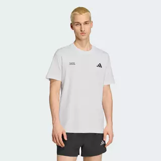 adidas วิ่ง เสื้อยืดพิมพ์ลาย RUN ESSENTIALS ผู้ชาย สีขาว KS2501