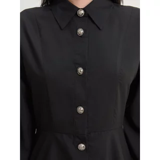 [Pomelo] เสื้อเชิ้ตแขนยาวเข้ารูปช่วงเอว / Peplum Shirt