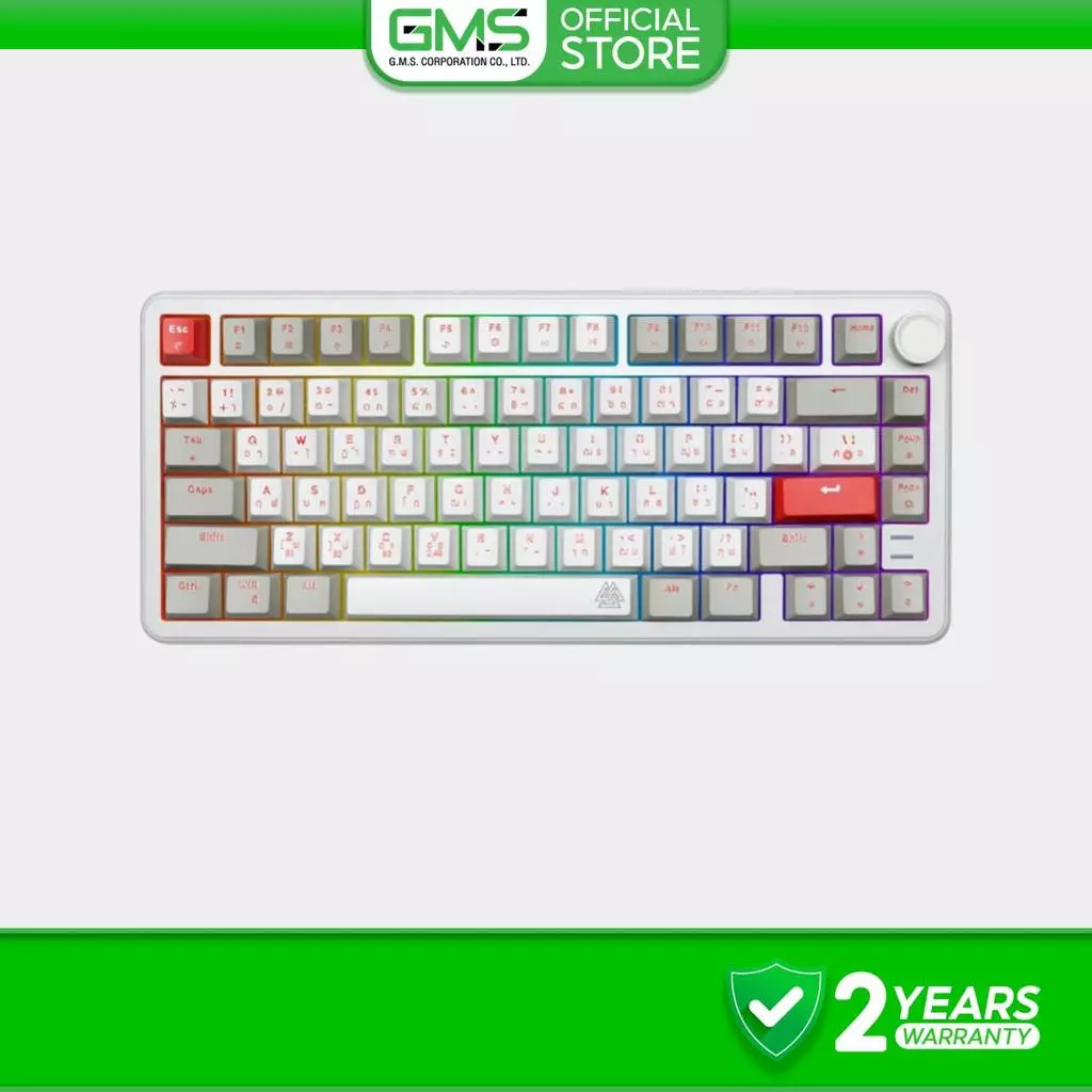 [ประกัน 2 ปี] EGA คีย์บอร์ดเกมมิ่งขนาด75% เชื่อมต่อBT, wireless,สาย Hot Swap 5 Pin รุ่น TYPE CMK10 Mechanical Full RGB