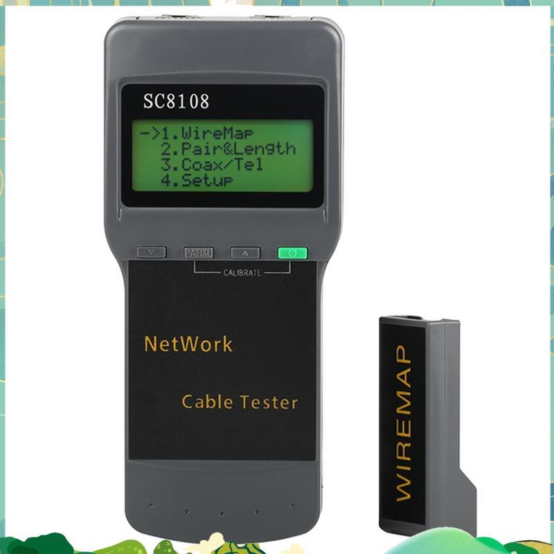 RJ45 Lan เครื่องทดสอบสายเคเบิลเครือข่าย SC8108 เครื่องทดสอบสายเคเบิลเครือข่าย STP UTP Ca5e Cat6 เครื