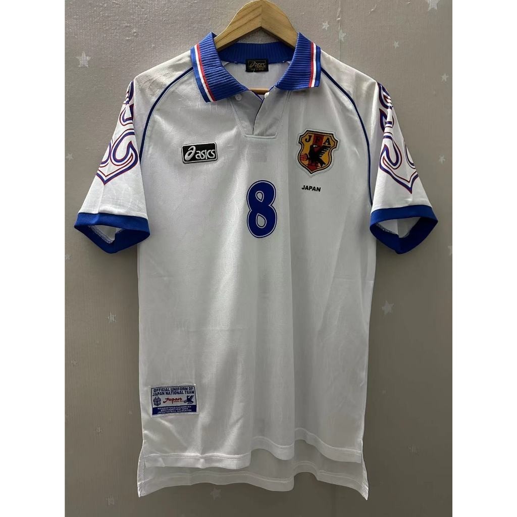 เสื้อทีมเยือนฟุตบอล NAKATA NAKAYAMA 1998 ญี่ปุ่น คุณภาพดี ปรับแต่งได้เอง
