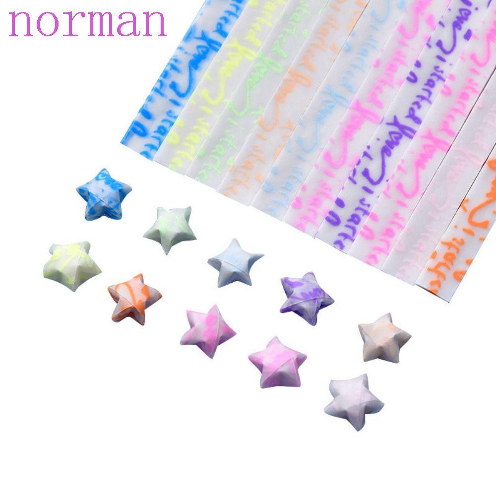 NORMAN Stars Paper Glitter สีสัน Lucky 210 แผ่น Luminous Craft Paper