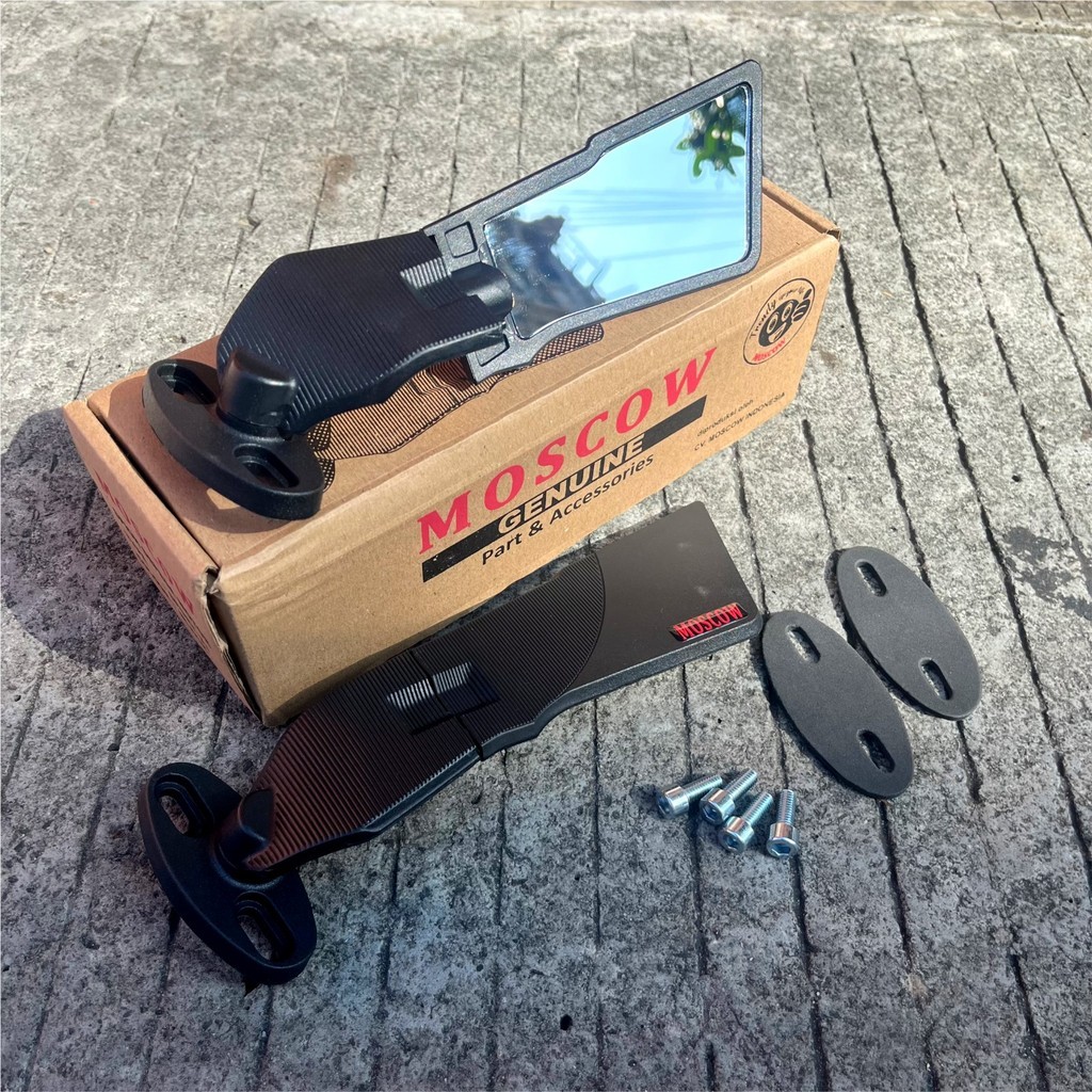 ด้านหน้ากระจกกระจกกระจก MOGE WINGLET SPORT V3 STEALTH ORIGINAL MOSCOW STEALTH SLIM FOLDING FRONT WIN