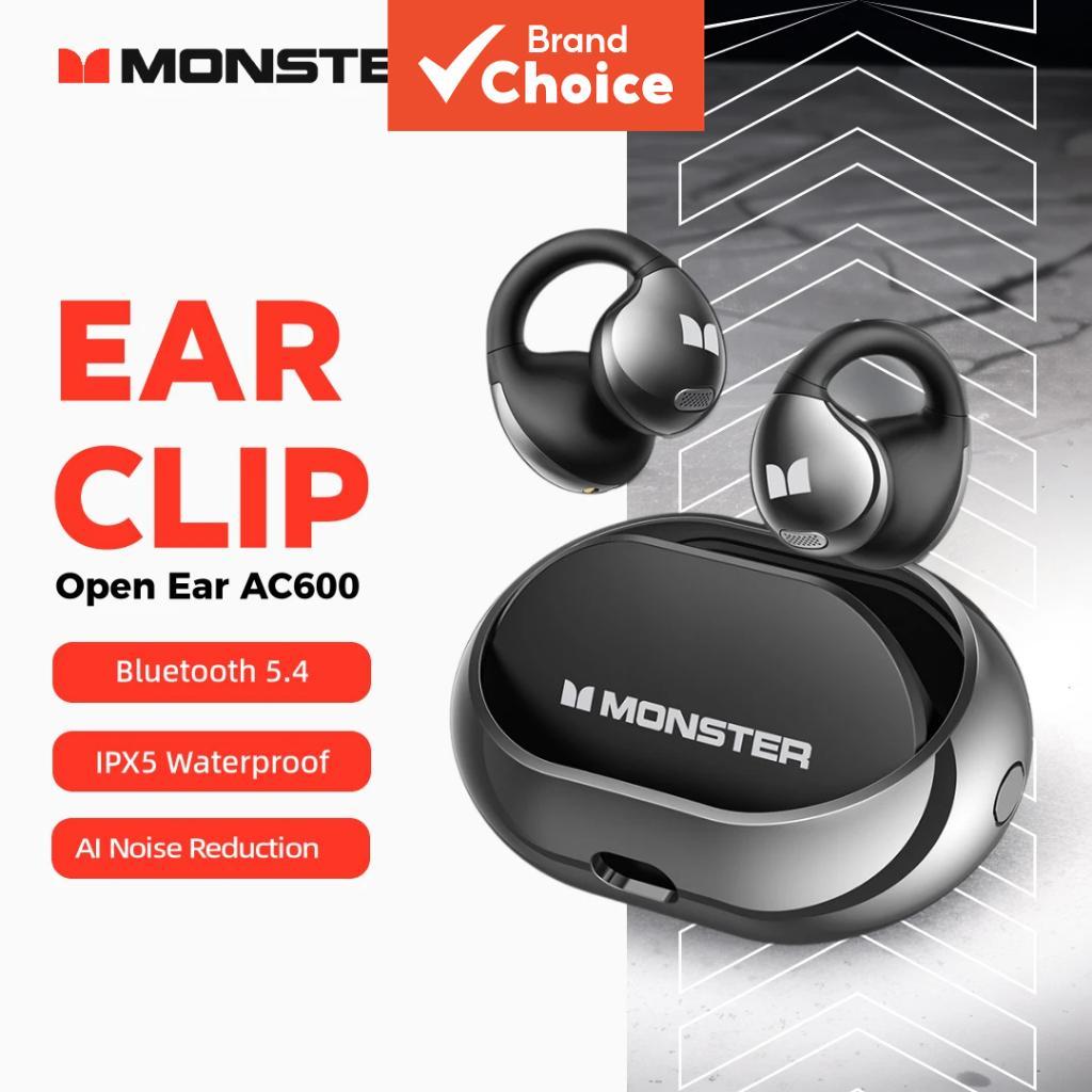 หูฟัง Monster Open Ear AC600 หูฟังไร้สาย Bluetooth V5.4 ANC ตัดเสียงรบกวน พร้อมไมโครโฟน