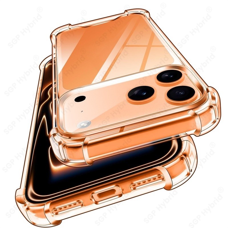 I17 กรณีคริสตัลใสซิลิโคนนุ่มปกหลังสําหรับ iPhone 17 Pro Max iPhone17 ProMax i โทรศัพท์ Air กล้องป้อง