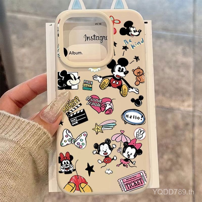 เคสโทรศัพท์ เหมาะสําหรับ iPhone 11 12 13 14 15 16 17 Pro max Plus Air Mickey ภาพประกอบ Shock-proof S