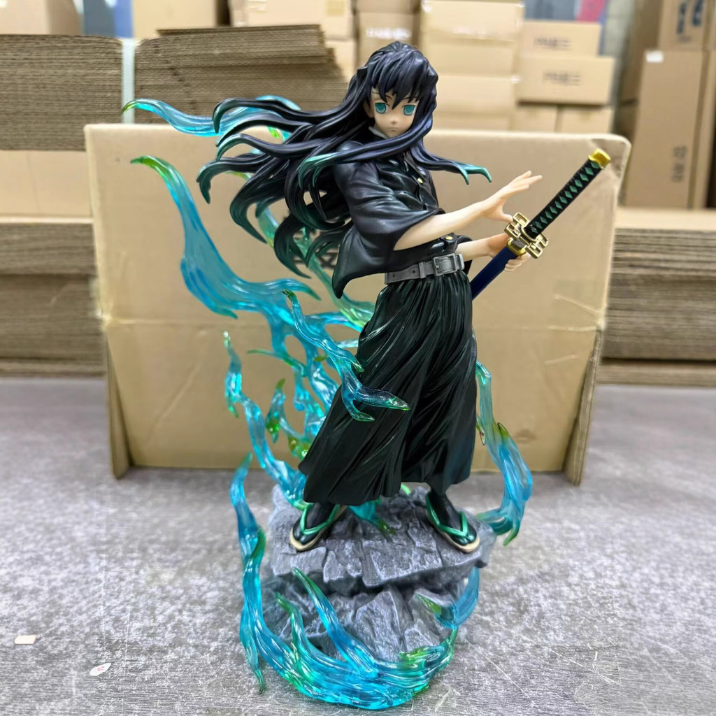 [DW] Demon Slayer Mist Hashira Tokito Muichiro Katana Drawing Stance GK Figure Anime CollectibleGift