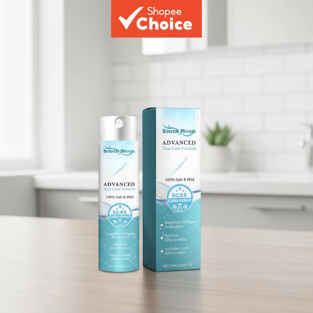 สเปรย์ลบรอยแผลเป็น South Moon - สูตรดั้งเดิมสําหรับรอยแผลเป็นที่จางลงจากการไหม้ แผลผ่าตัด จุดสิว รอย