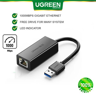 UGREEN อะแดปเตอร์อีเธอร์เน็ต USB 3.0 ถึง 1000 Mbps เครือข่าย LAN Ethernet Gigabit สําหรับ Nintendo Switch Surface Pro
