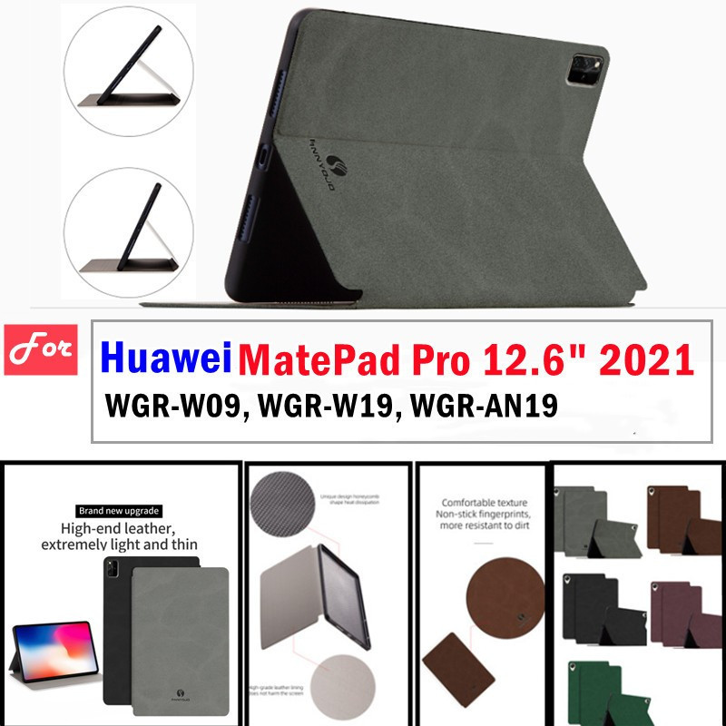 HUAWEI Matepad Pro 12.6 คุณภาพสูง PU หนังสําหรับ Huawei MatePad Pro 12.6 2021 WGR-W09, WGR-W19, WGR-