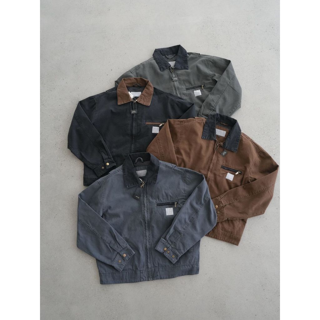 IV9I Carh'''t Classic J97Washed Canvas Jacket Workwear Casual Versatile Unisex Vintage Loose Top