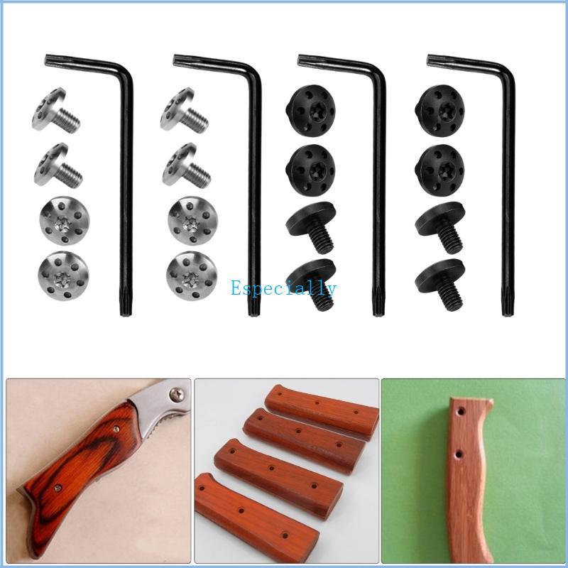 ESP 4 ชิ้นสแตนเลสสตีล Grips Bolts Handle Grip สกรูสําหรับ 92fs m9 Grips ที่แม่นยํา Machined อะไหล่ซ่