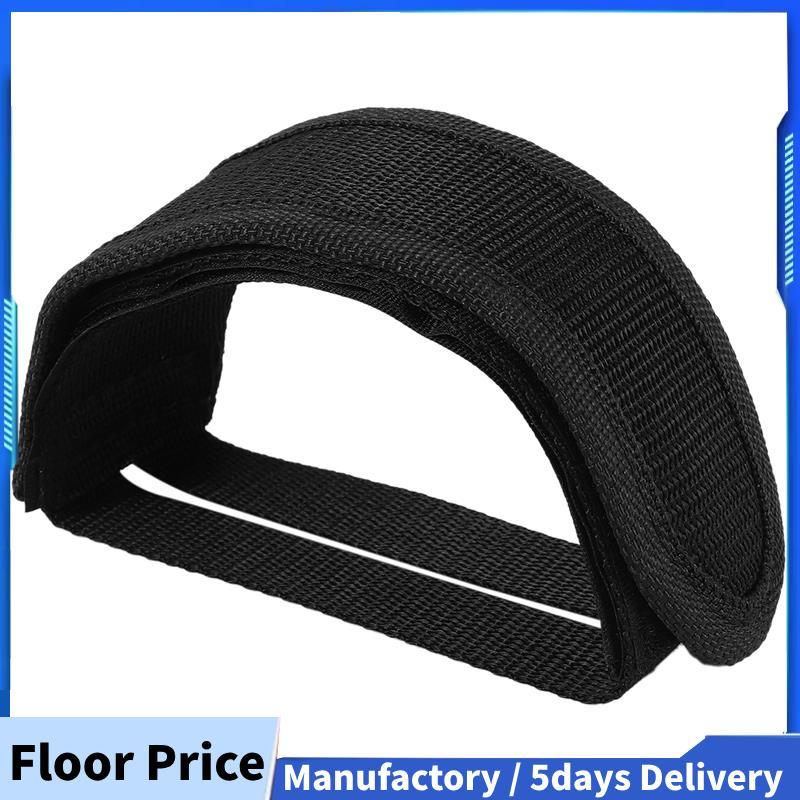 Fixed Gear Fixie BMX จักรยานจักรยาน Anti-slip สายรัดกาวคู่เหยียบคลิปเข็มขัดสีดํา