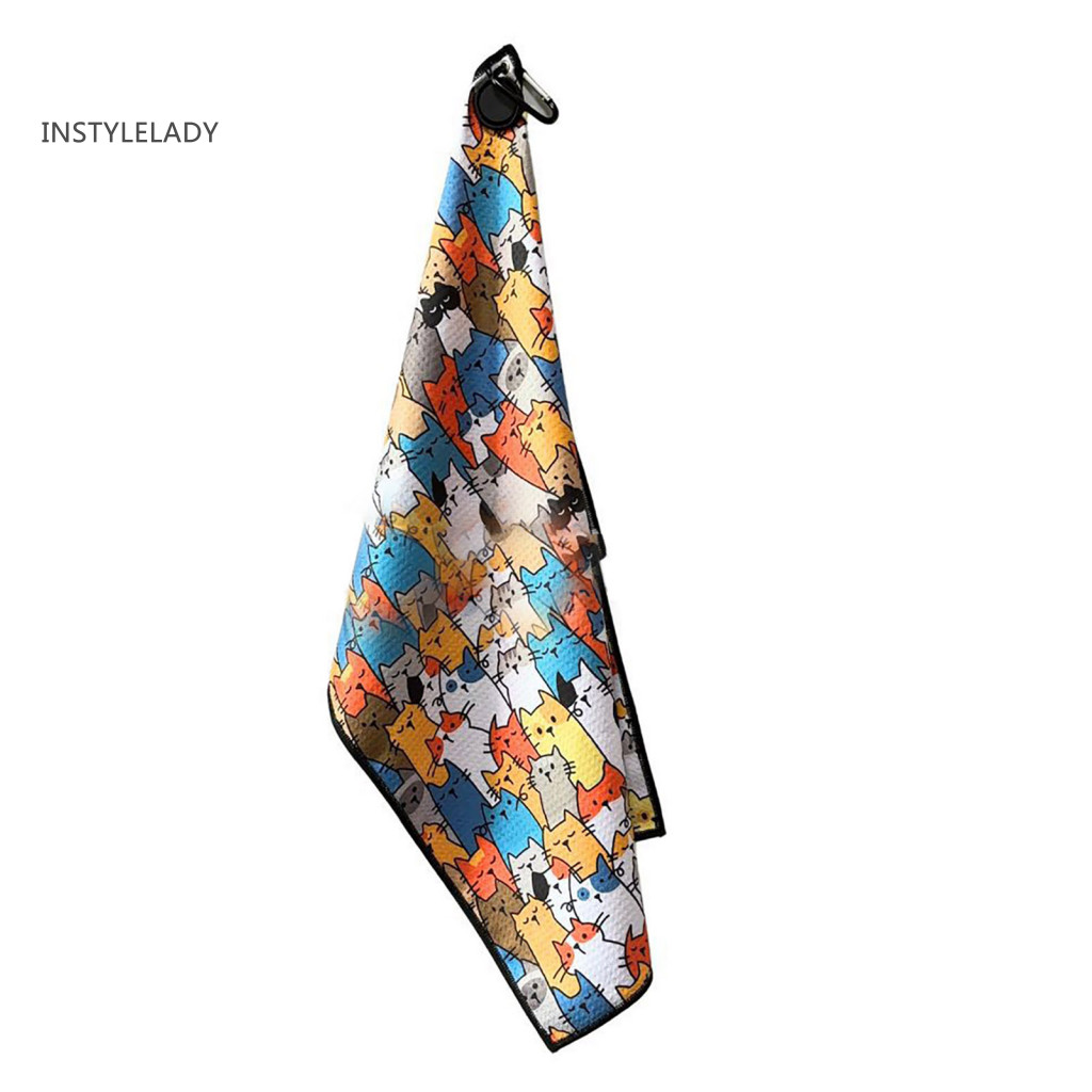 Instylelady Golf Towel for Golf Club Golf Towel ไมโครไฟเบอร์ Magnetic Golf Towel with Clip – ดูดซับไ