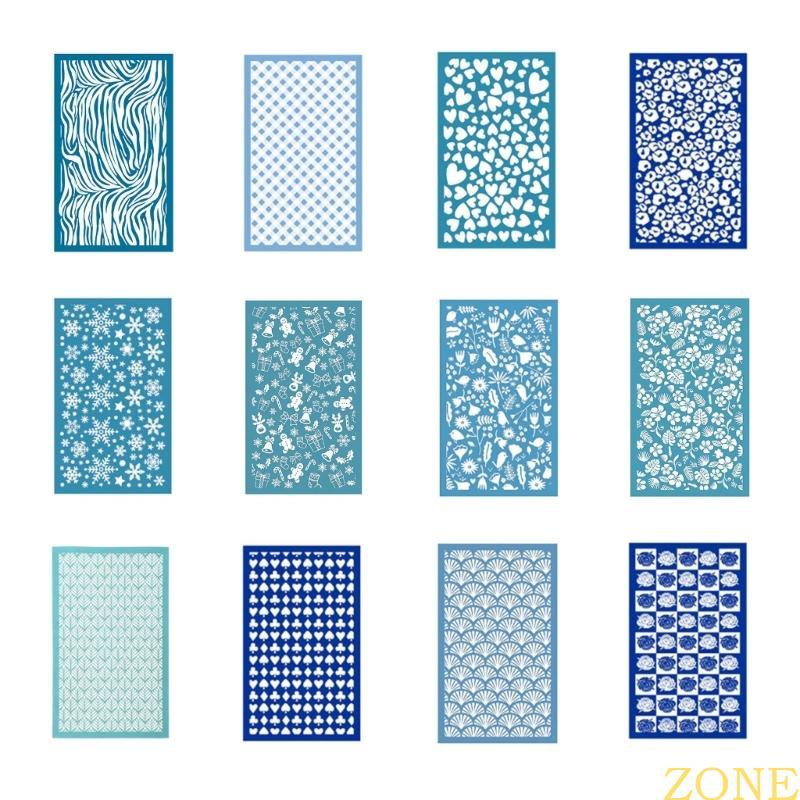 ZONG Reusable-Silk Screen Stencils Multifunctional Silk Screen Stencils Mesh-Stencils Transfer สําหร