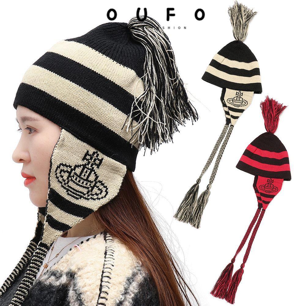 OUFO Okazaki Shinichi NANA หมวกอะนิเมะขนสัตว์หนาอบอุ่น Vintage Unisex Casual Bonnet