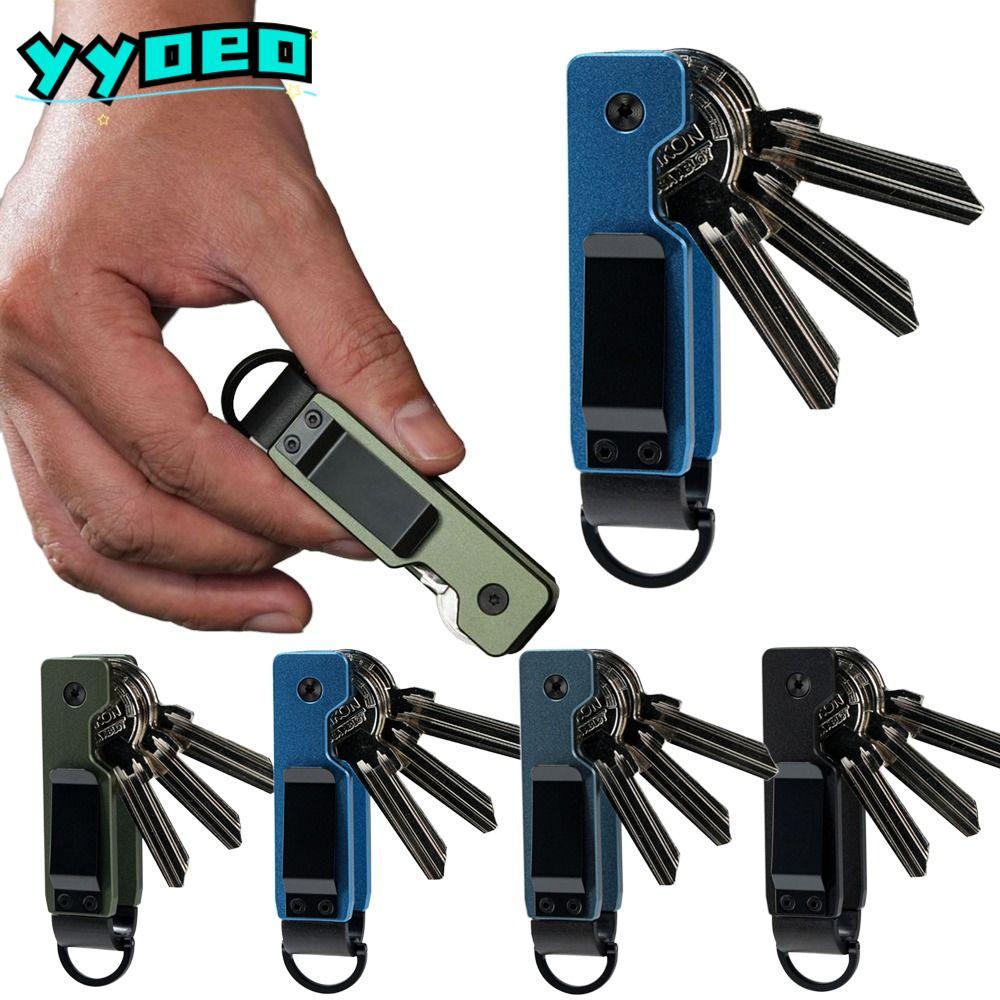 YYOEO Key Organizer, Compact Holds 2-5 Keys Key Holder, Metal Minimalist Keys Fob Outdoor