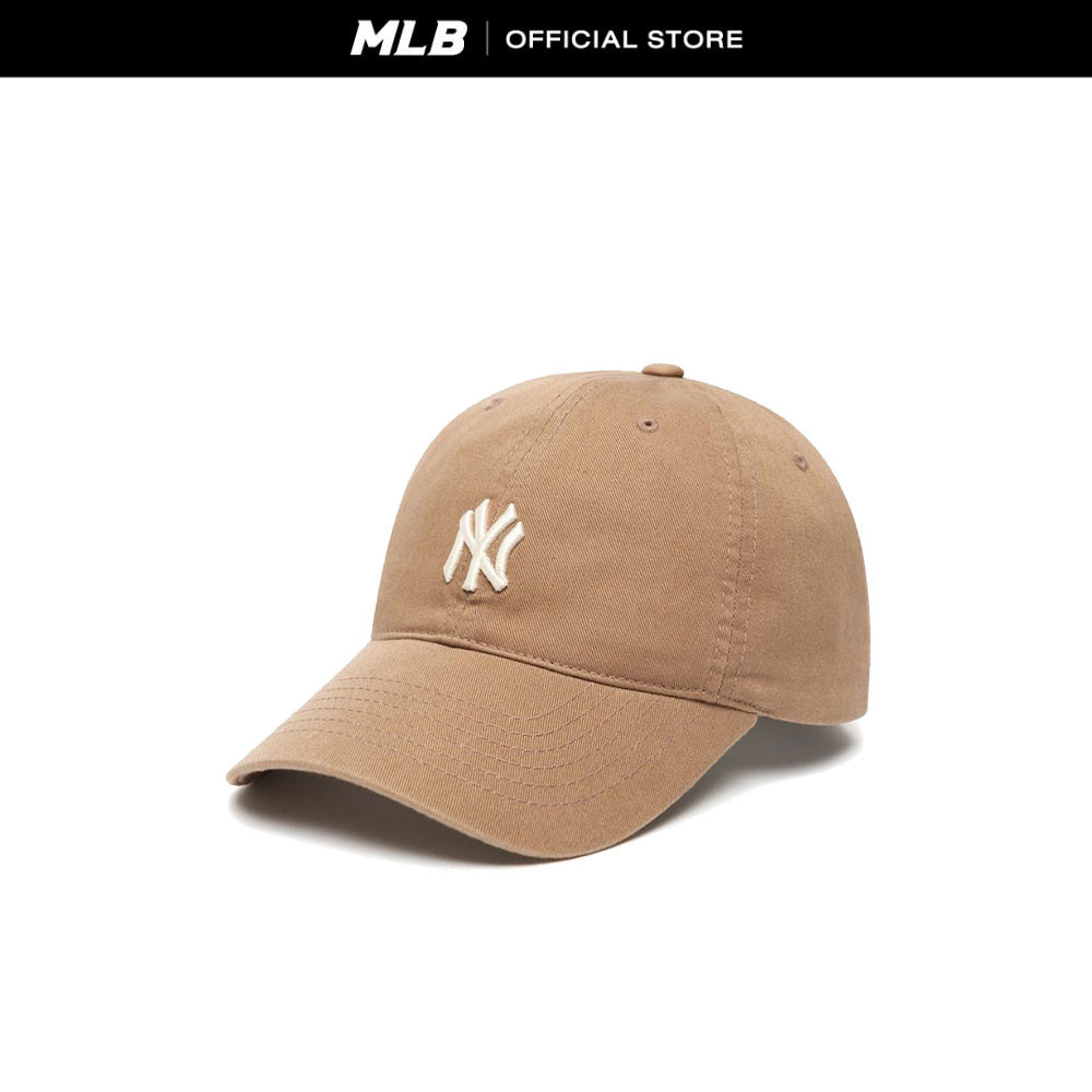 MLB หมวกแก๊ป  UNISEX CURVED CAP 3ACP7701N 50BGD NEW YORK YANKEES DARK BEIGE