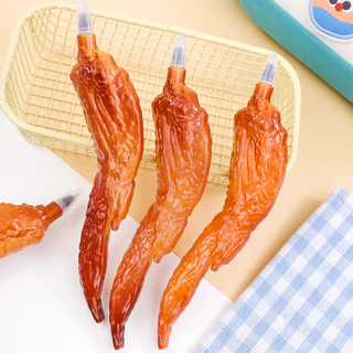 ปากกาลูกลื่นรูปทรงปีกไก่ย่าง 0.7 มม. สีดํารางวัลเครื่องเขียนนักเรียนสร้างสรรค์ WJ916