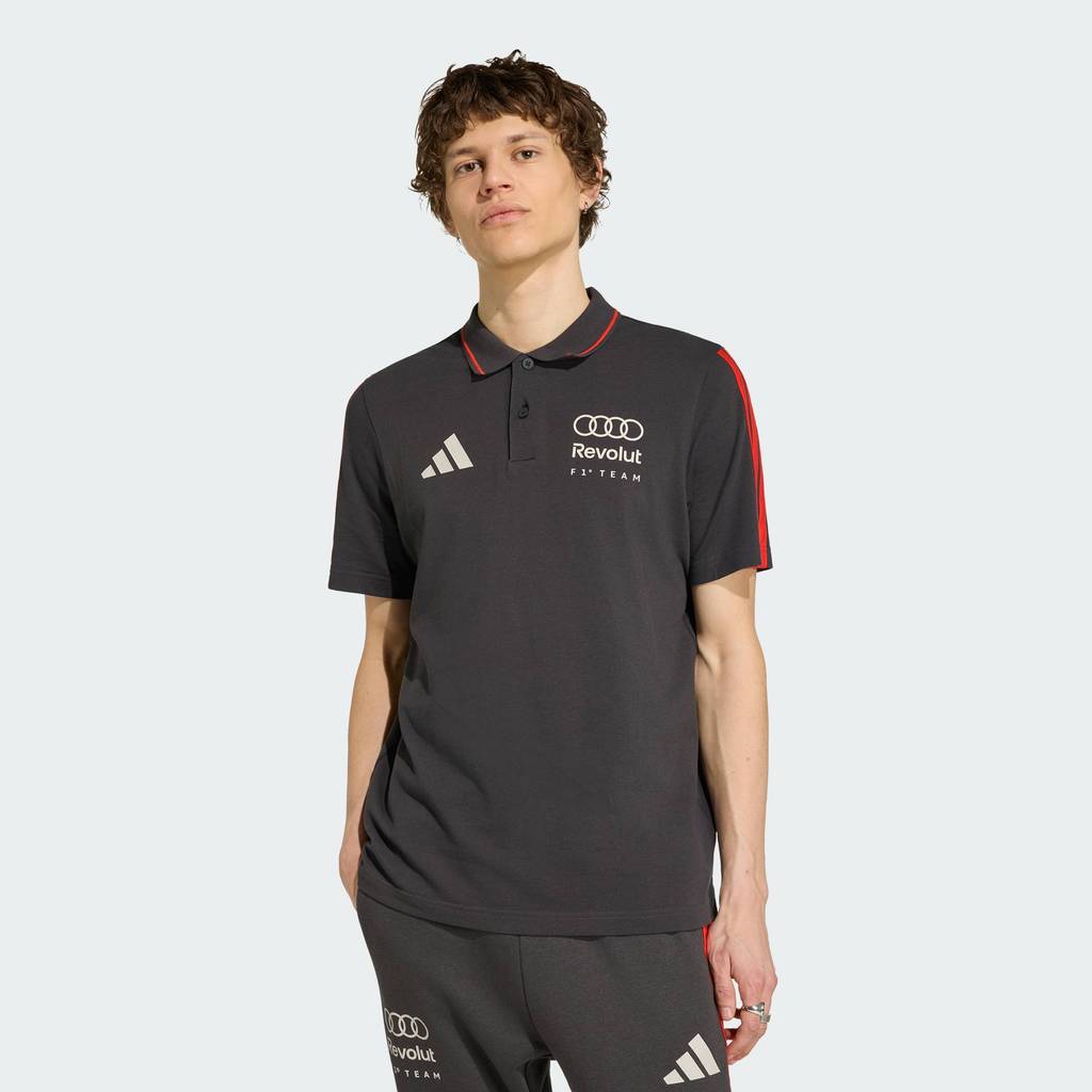 adidas Motorsport เสื้อโปโล AUDI REVOLUT F1 TEAM DNA ผู้ชาย สีดำ KE6785