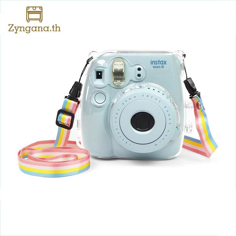 Zyngana Fujifilm Instax Mini 8/8+ 9 ฟิล์มกล้องทันที Clear Hard Case Bag Cover Shell TH