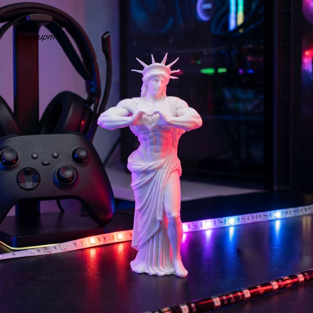CHEER ชั้นวางหนังสือแสดงชิ้น Liberty รูปปั้นตกแต่งตลก 3d พิมพ์กล้ามเนื้อ Liberty รูปปั้นอารมณ์ขัน New York City ของที่ระลึกห้องที่ไม่ซ้ํากันชั้นวางหนังสือตารางตกแต่งของขวัญสําหรับผู้ชายผู้หญิง