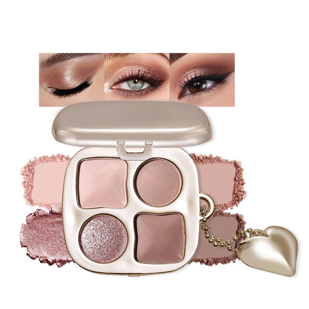 สีน้ําตาลสีชมพู Cool-Toned Matte Nude Eyeshadow Palettes Eye Makeup With Mirror – High Pigment Every