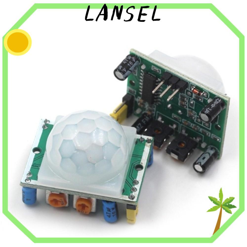 LANSEL1 Body Motion Sensor Module, Adjustable PIR Sensor HC-SR501 PIR Pyroelectric Detector, Smart S