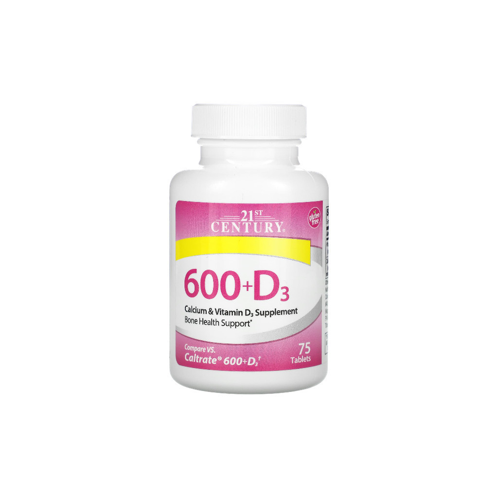 21st Century, 600+D3, Calcium & Vitamin D3 Supplement