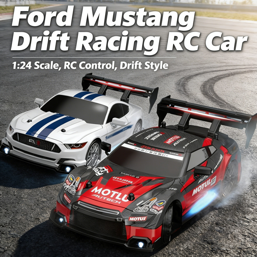 รถรุ่น Ford Mustang รถของเล่น GTR AE86 รถรีโมทคอนโทรล Drift Racing 1:24 รถบังคับระยะไกล