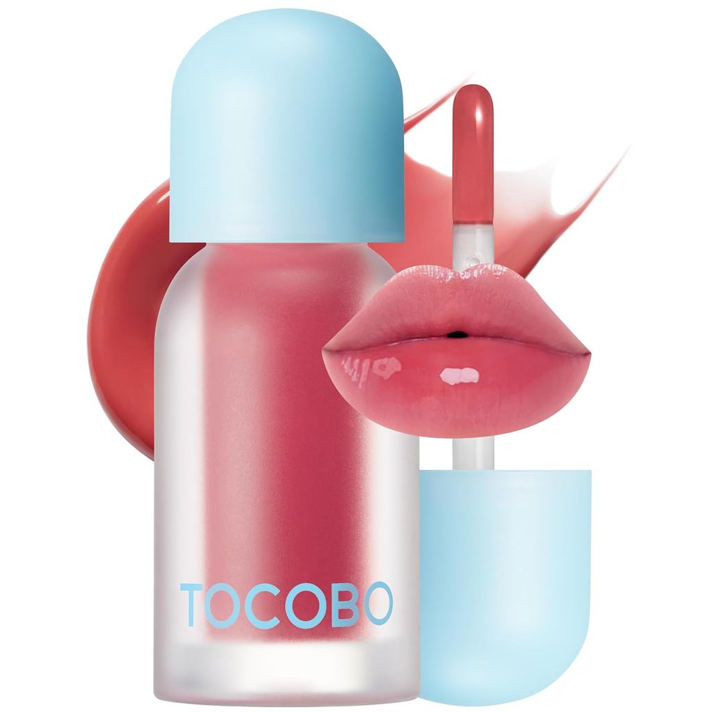 TOCOBO Juicy Berry Plumping Lip Oil 18 Cozy Pink (Muted Rose) – ลิปกลอสสีมังสวิรัติของเกาหลีพร้อม Vo