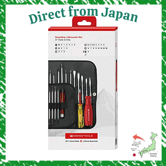 Direct From Japan PB SWISS TOOLS PB SWISS TOOLS 31-piece Swiss Grip All Rounder Interchangeable Scre
