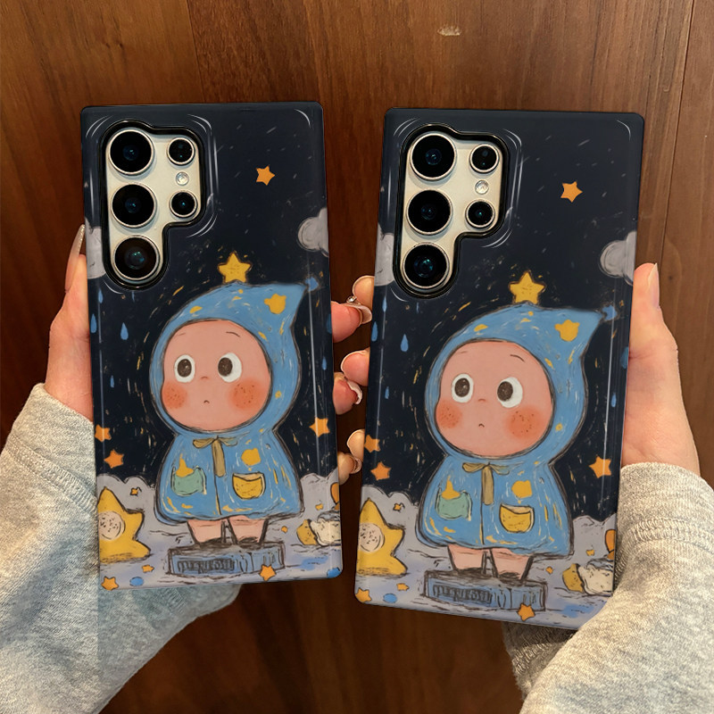 เสื้อกันฝน Star-Person รูปแบบ s26ultra กรณีเหมาะสําหรับ Samsung s26 s22u s23 plus s23FE s24 s25 plus A55 A56 A36 โทรศัพท์มือถือกรณี