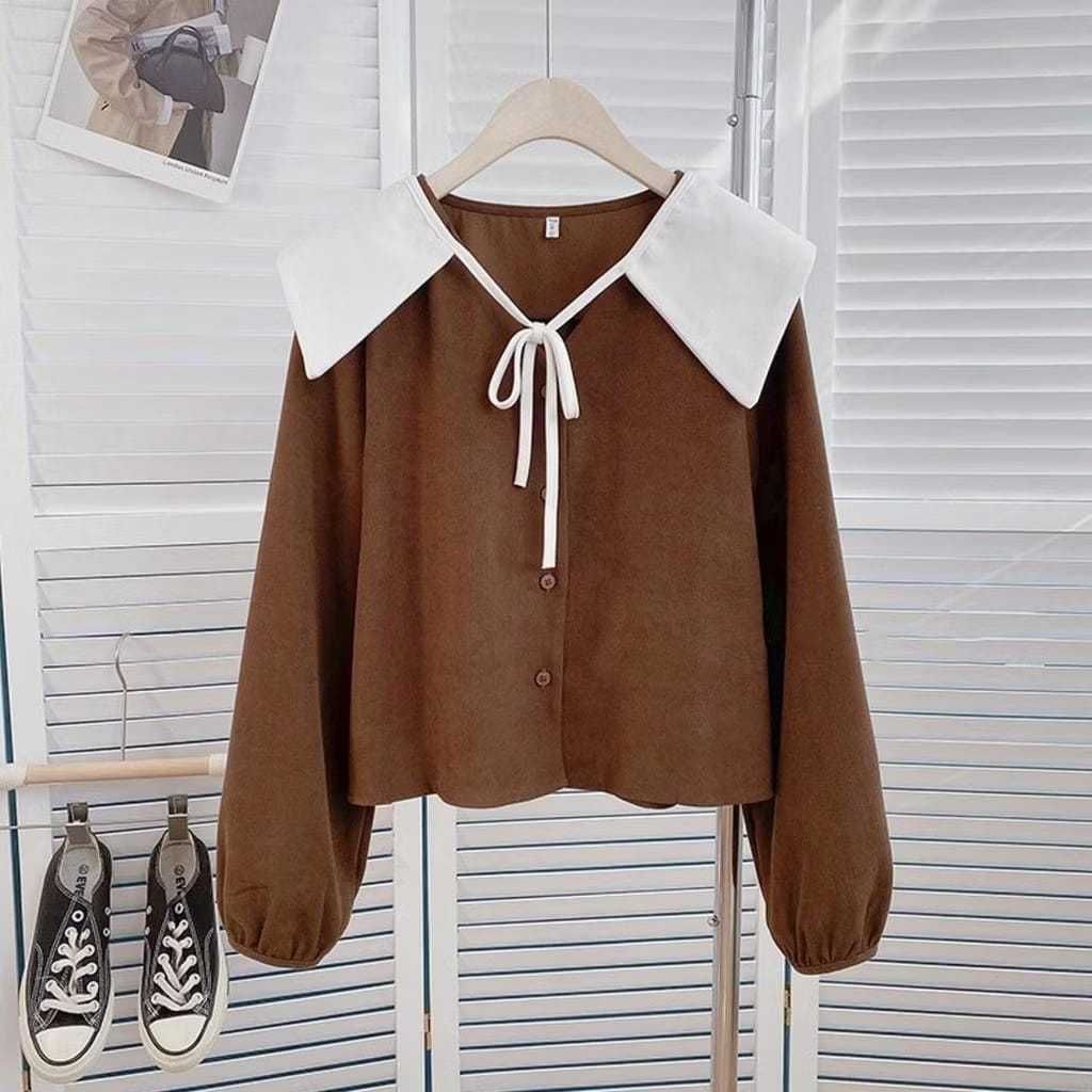 Tq88indonesia Last Womens Tops / MICHI KOMBI Crepe Blouse Casual Trend / Blouse