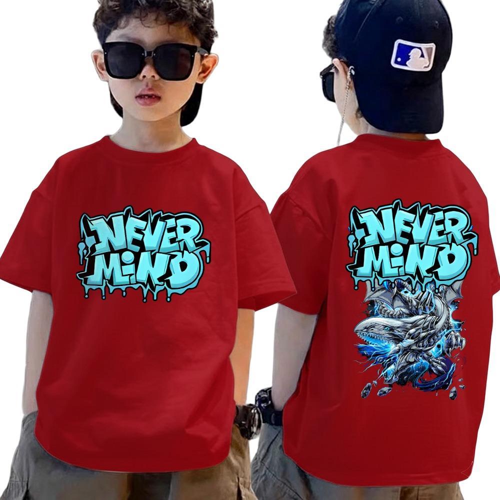 ใหม่ Collectin of NVM Streetwear TShirt สําหรับเด็ก Unisex Retro สไตล์แขนสั้นลูกเรือคอสีดําสีขาว TSh