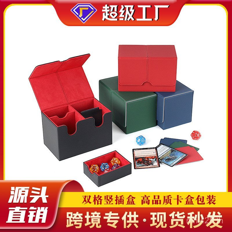 ขายดี Pokémon Card Box Card Set PU ลายสก๊อตลิ้นชักประเภท Cross-Border พร้อมสต็อก PTCG เกมมัลติฟังก์ช