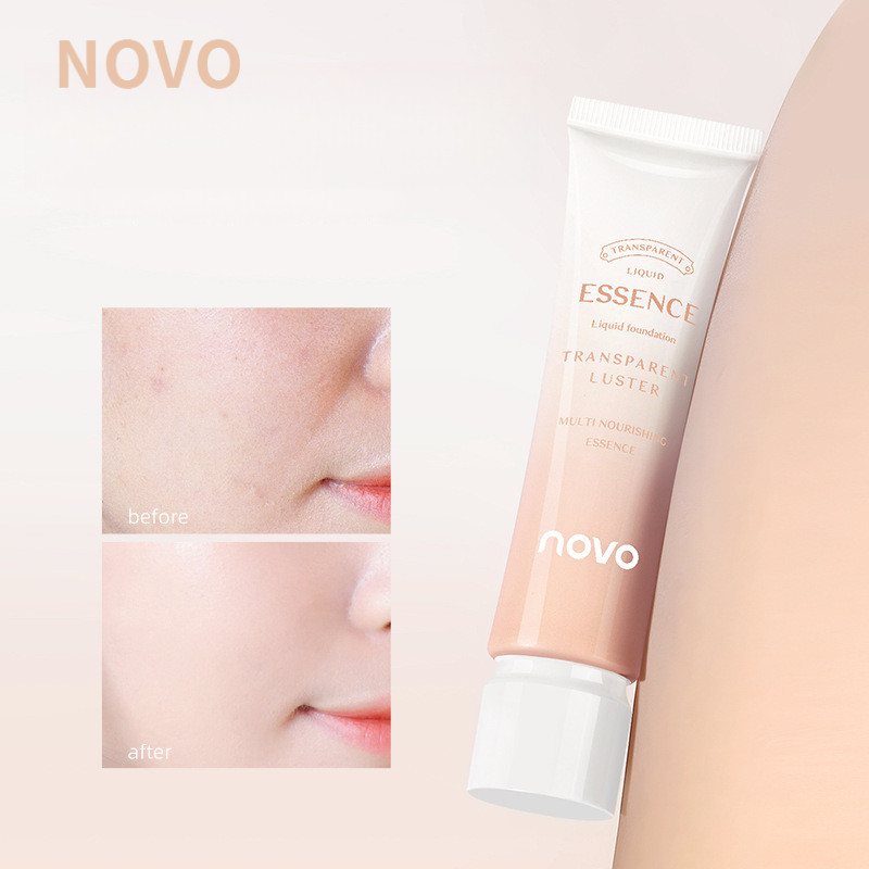 NOVO รองพื้นไร้ที่ติ บำรุง ชุ่มชื้น สีติดทนนาน คอนซีลเลอร์ฝ้า เนื้อบางเบา