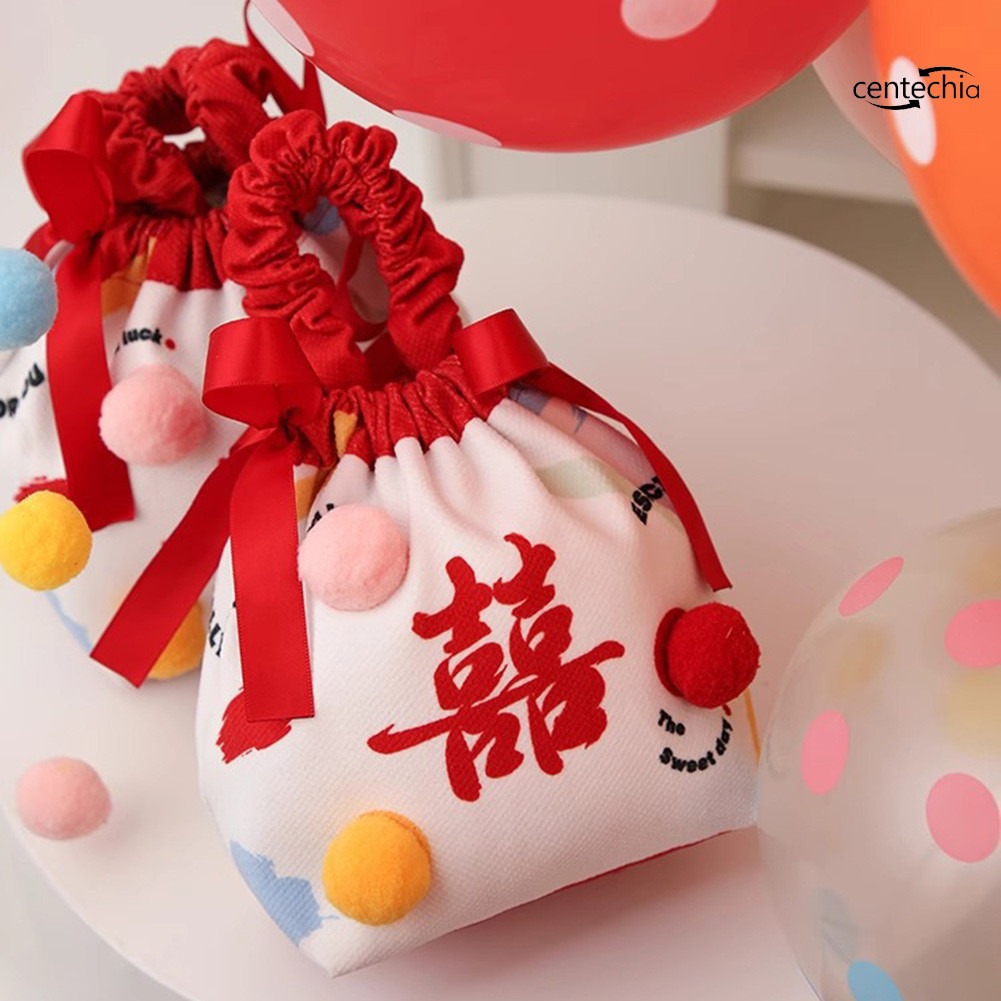 Drawstring Present Bag ความจุขนาดใหญ่ Candys Present กระเป๋าสําหรับงานเลี้ยงวันเกิด