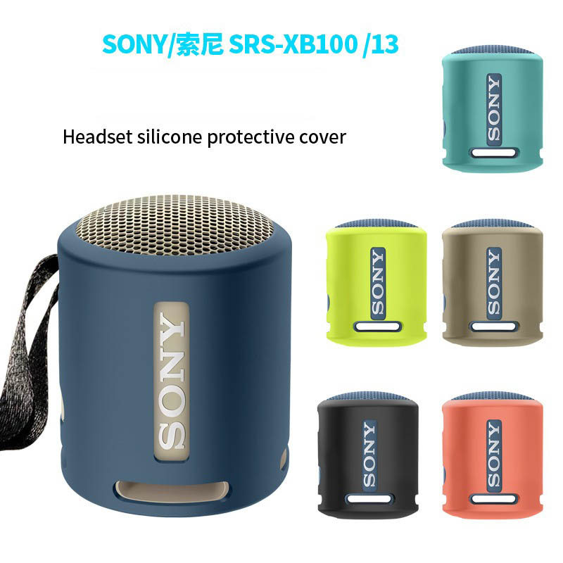 สําหรับ Sony SRS-XB100 XB13 ฝาครอบหูฟังบลูทูธกล่องซิลิโคนอ่อนนุ่มสําหรับ Sony SRS-XB100 XB13 กรณีหูฟ
