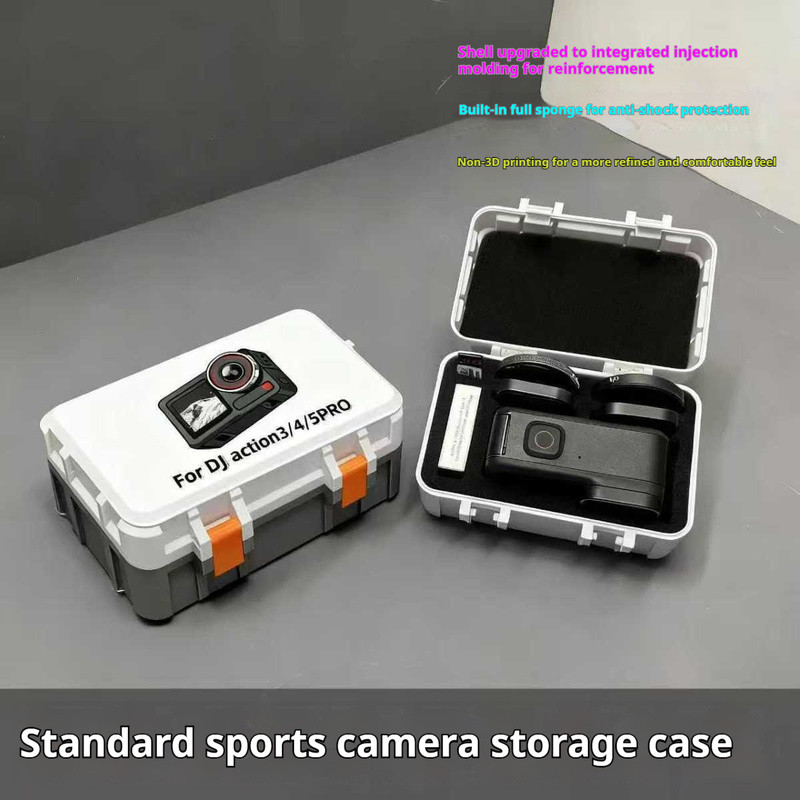 กล่องเก็บของ DJIAction3/4/5pro กล่องป้องกัน GoPro กล้องกีฬา Universal กระเป๋าเก็บของ Anti-Collision แบบพกพา