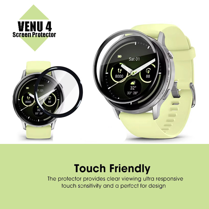 PMMA/ฟิล์มนุ่มป้องกันฟิล์มสำหรับ Garmin Venu 4 41 มม.45 มม.ป้องกันหน้าจอ Anti-Scratch สำหรับ Venu4 Protector