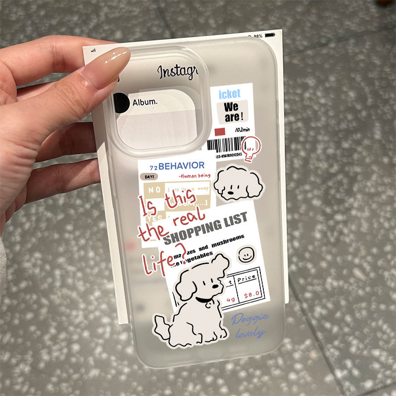 สำหรับ เคสไอโฟน 13 12 11 iPhone 17 16 15 14 PRO MAX X XS MAXเคสสุนัขข้อความแอปเปิ้ลโทรศัพท์ จัดส่งจากประเทศไทย