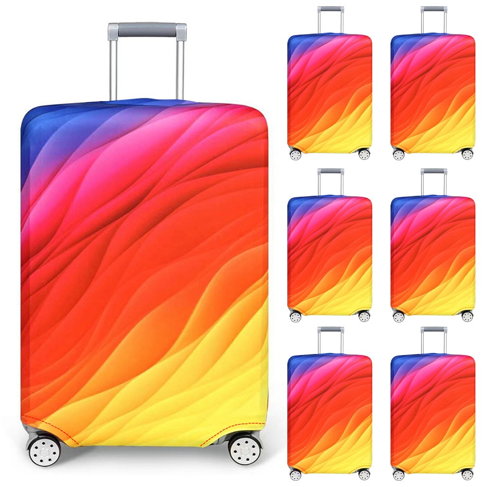 Luggage Cover ปลอกคลุมกระเป๋าเดินทาง ผ้ายืด ขนาด 20–32 นิ้ว ผ้ายืด ป้องกันรอย กันกระแทก สำหรับกระเป๋าเดินทาง หลายลาย - รูปที่ 3